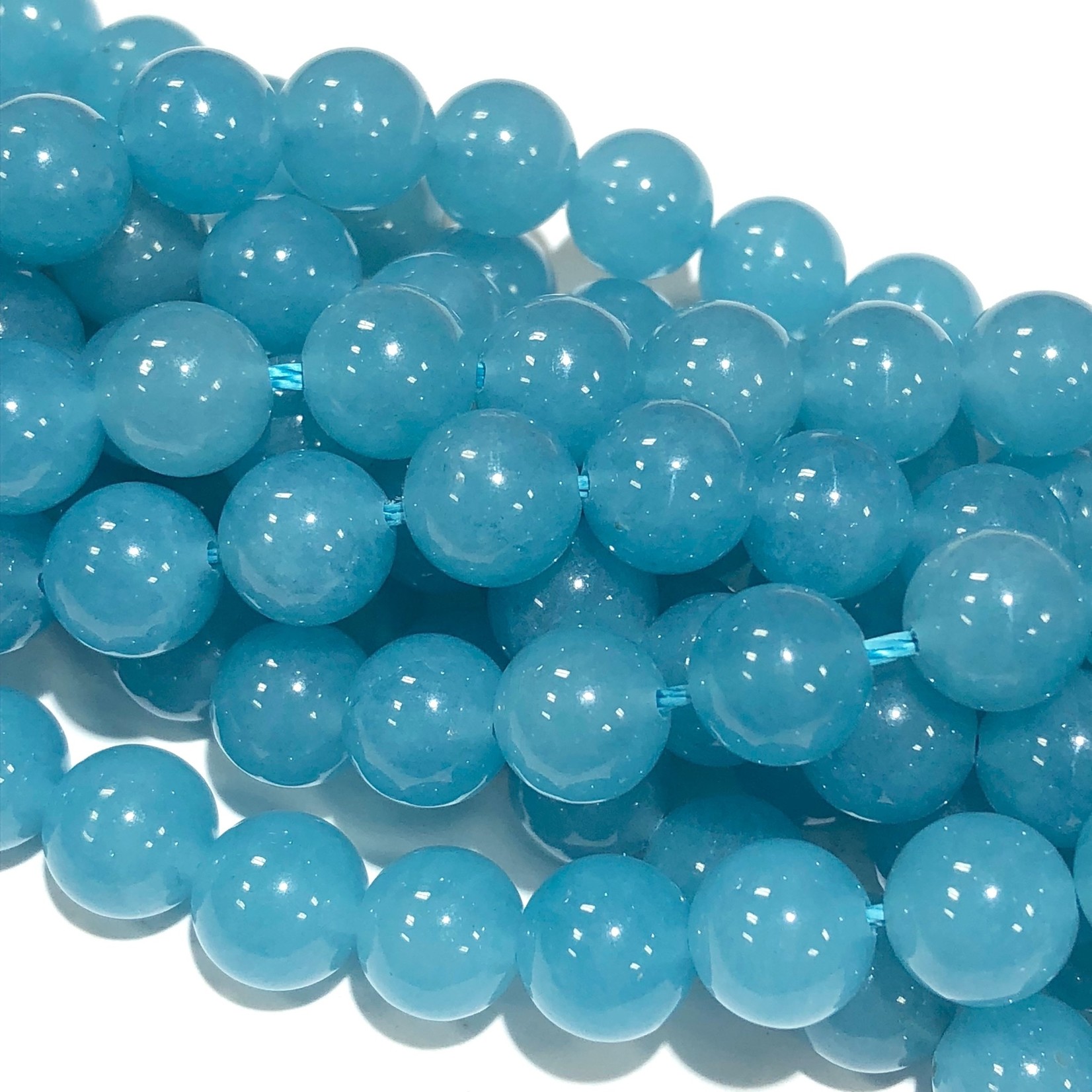 Common JADE Dyed Dark Cyan 8mm Round