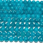 MALAYSIAN JADE Natural Dyed Teal 8mm Faceted