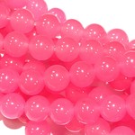 Common JADE Dyed Bubblegum Pink 8mm Round