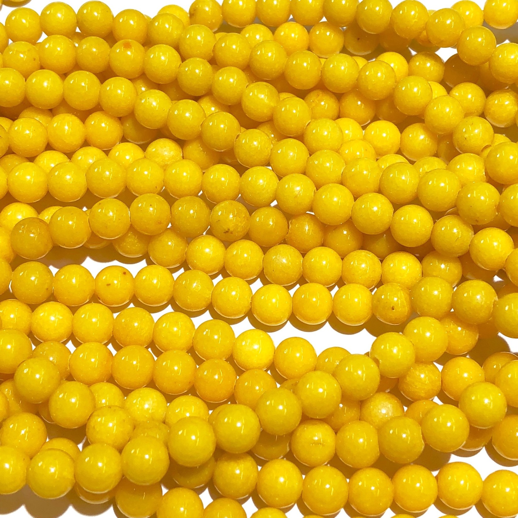 Mashan JADE Natural Dyed Yellow 6mm Round