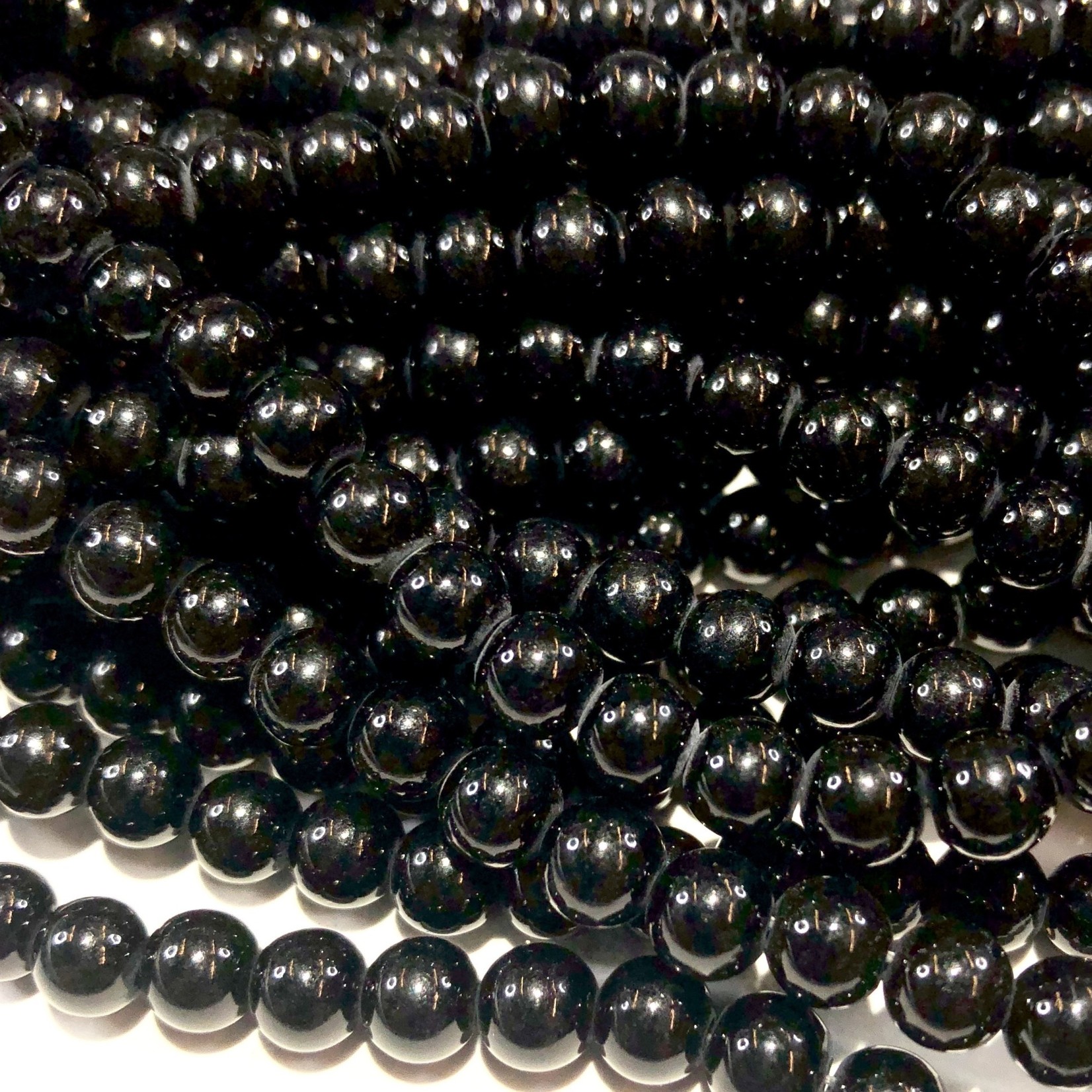 Mashan JADE Natural Dyed Black 6mm Round