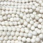 Mashan JADE Natural Dyed White 8mm Round