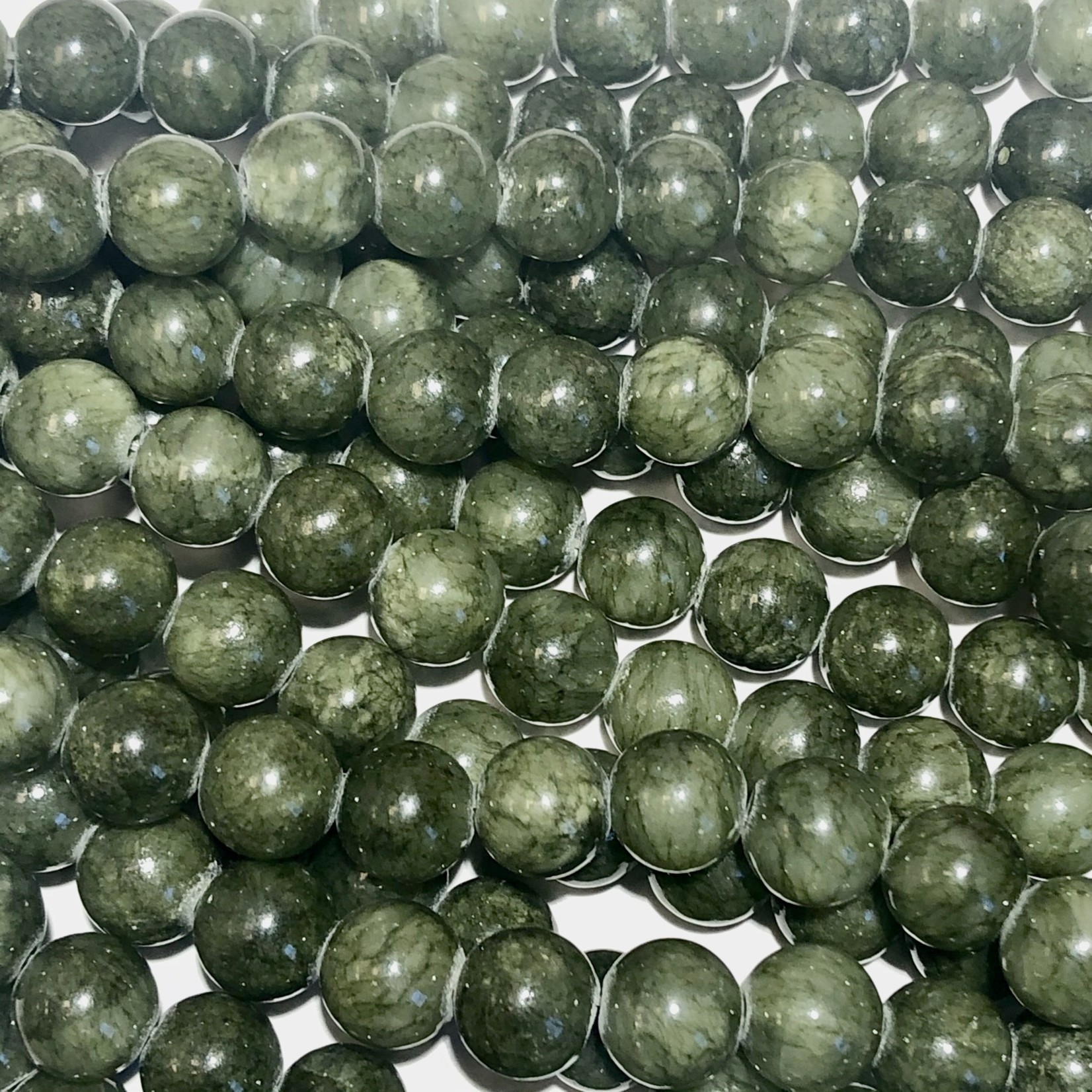 Common JADE Dark Olive Green 8mm Round