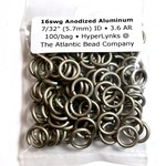 Hyperlinks Anodized Aluminum Rings 16ga 7/32" Khaki 100pcs