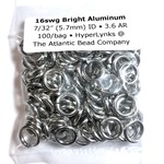 Hyperlinks Bright Aluminum Rings 16ga 7/32" 100pcs