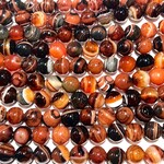 Banded Sardonyx AGATE Natural 10mm Round