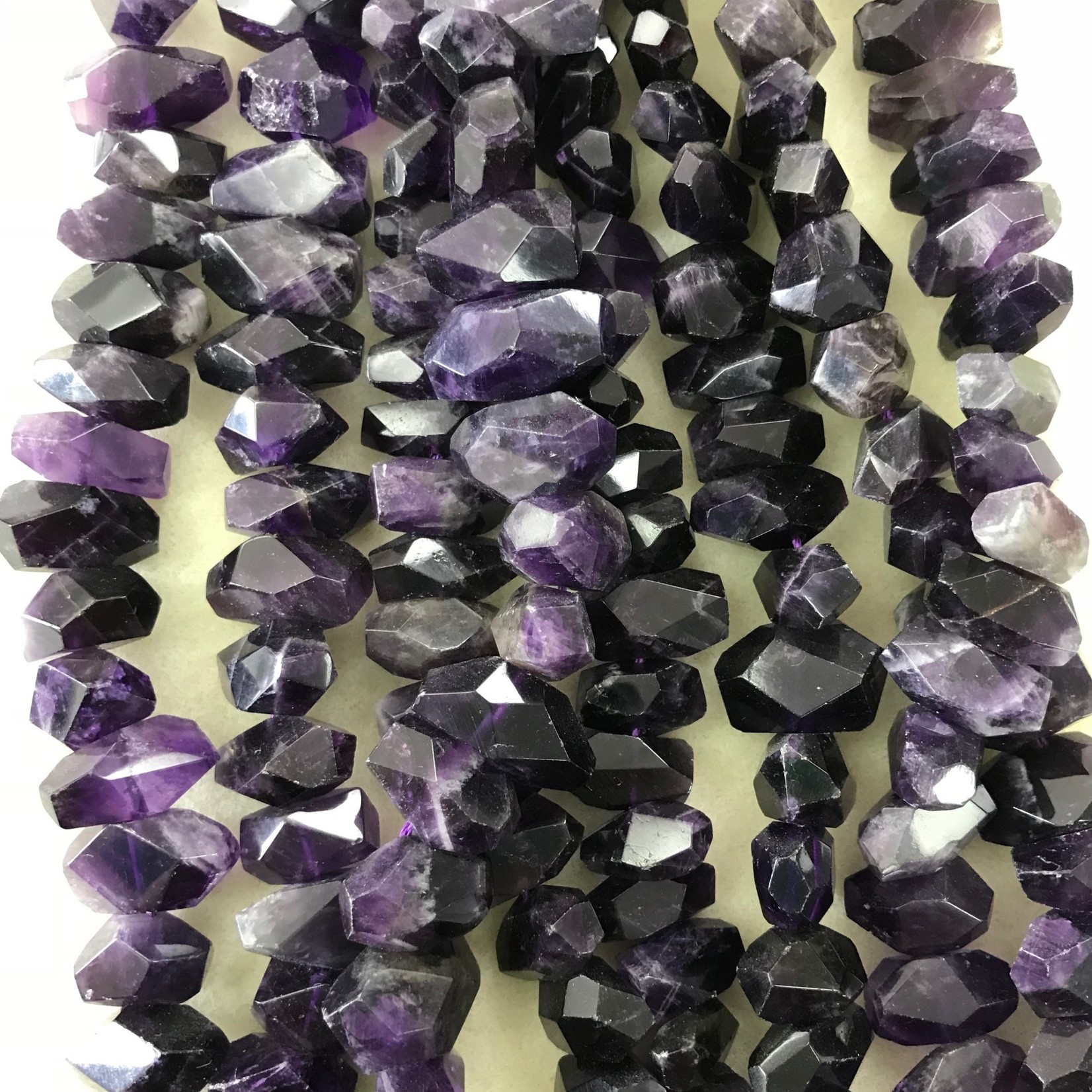 AMETHYST Grade A Faceted Nuggets 17-28mm
