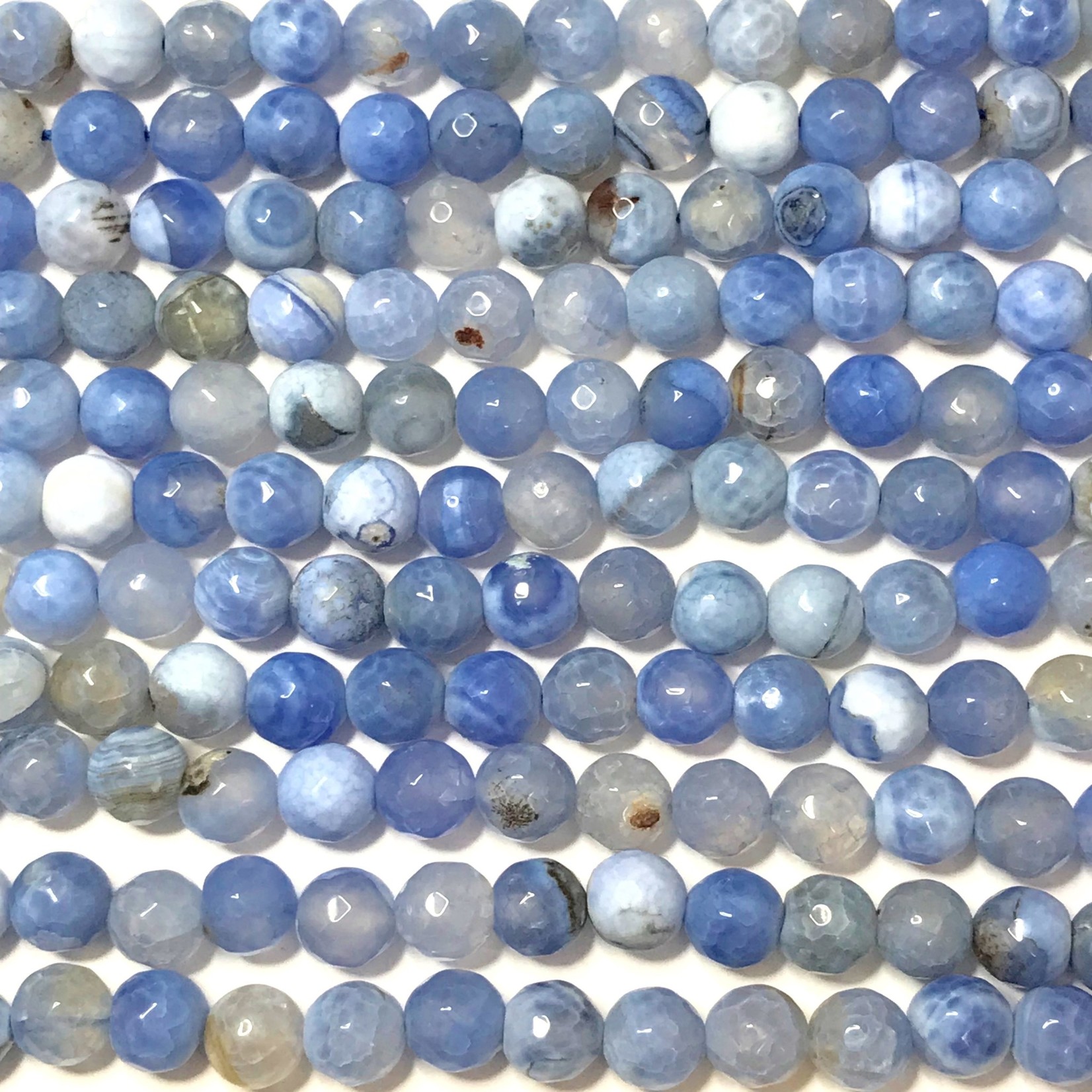 Fire AGATE Light Sky Blue 8mm Faceted