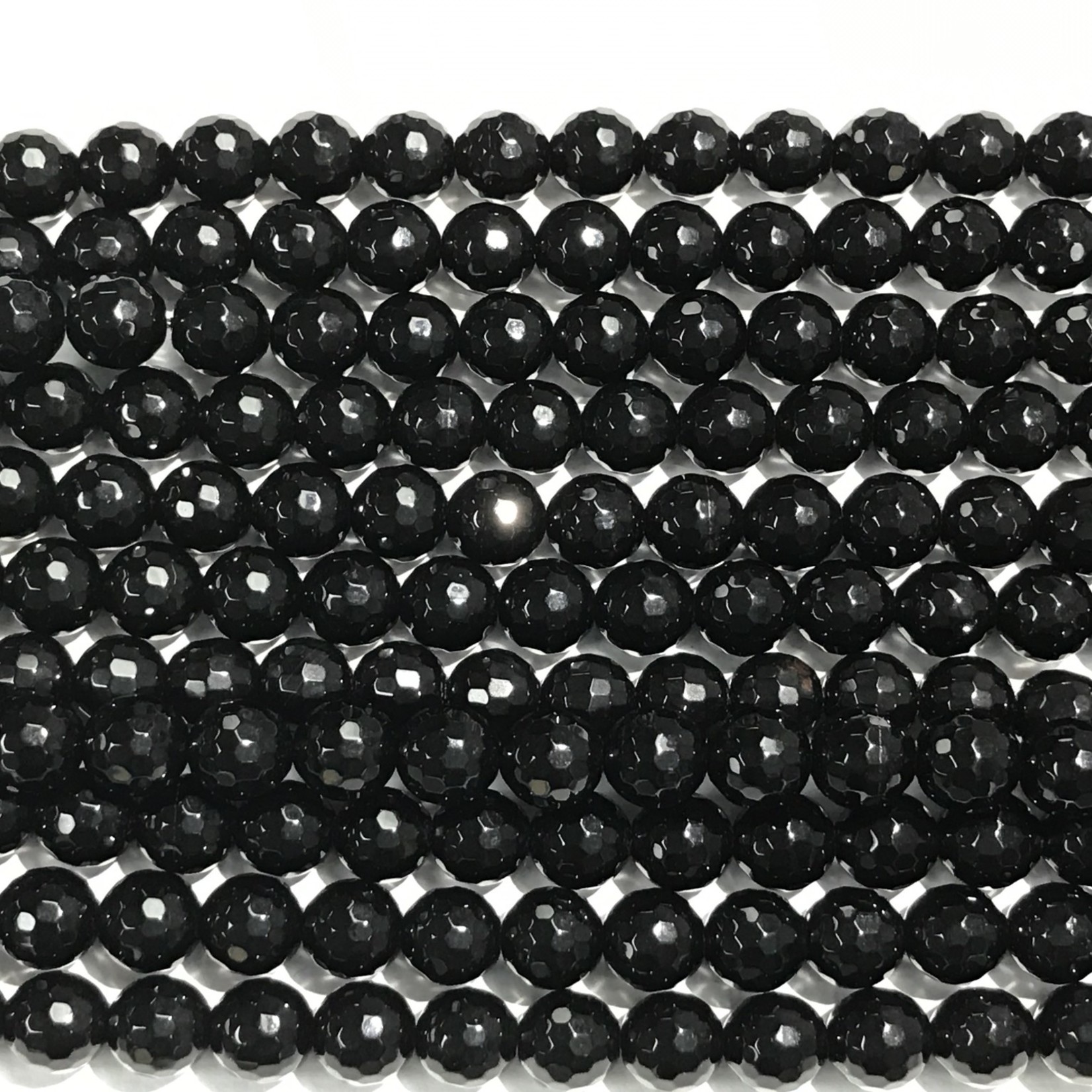 AGATE Dyed Black 8mm Faceted