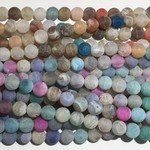 AGATE Frosted Multi Coloured - 8mm Round