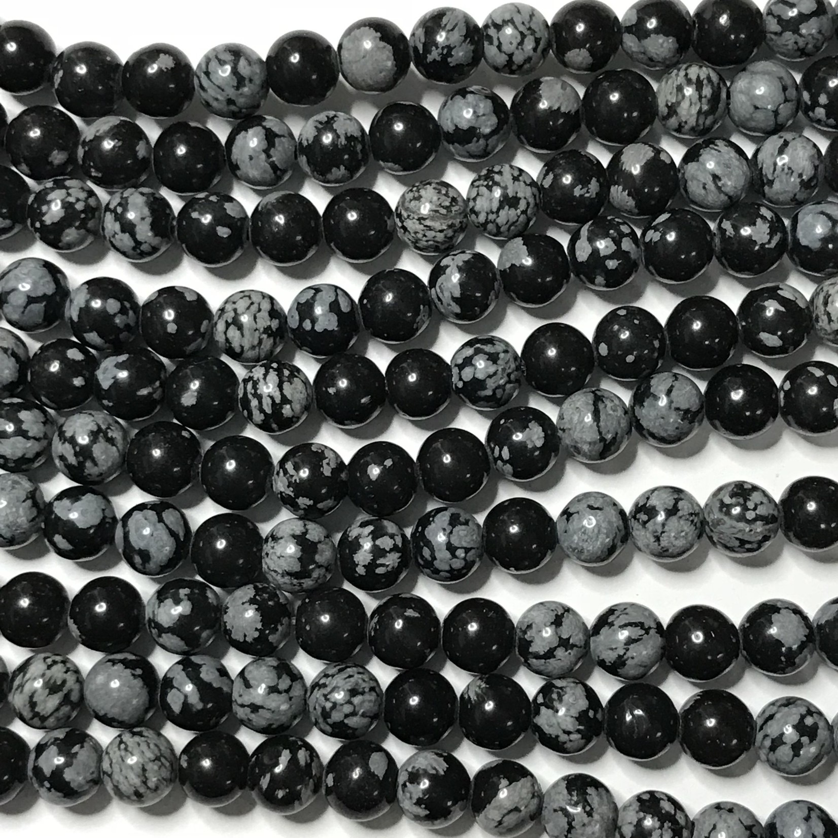 Snowflake OBSIDIAN Natural 6mm Round