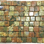 RHYOLITE (Rain Forest) Jasper 12mm Cube 1/2 Str