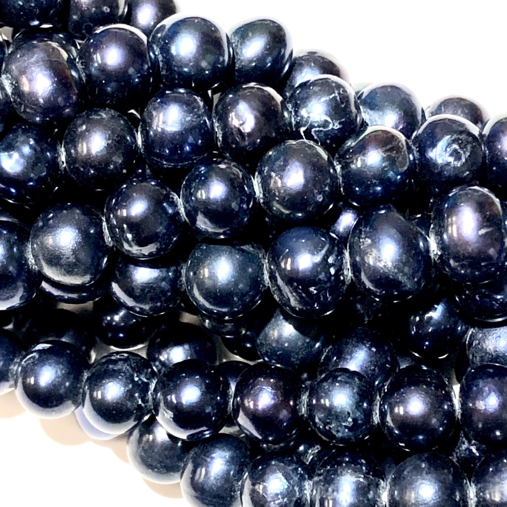 Fresh Water PEARL Navy Blue 7-8mm Potato