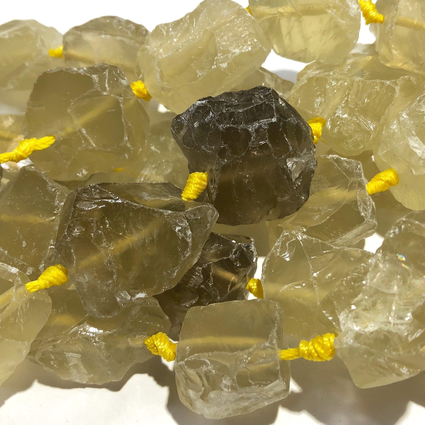 Lemon Quartz Rough Nuggets 17 - 38mm 1/2 Strand