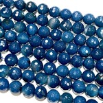 Banded AGATE Dyed Midnight Blue 10mm Faceted