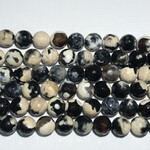 AGATE Faceted Black/White 10mm