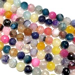 Natural AGATE Cracked Multi Colour 10mm Faceted