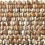AGATE dZi Bisque 10mm Faceted