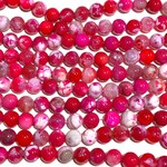 AGATE Cracked Dyed Strawberry Pink 10mm Round
