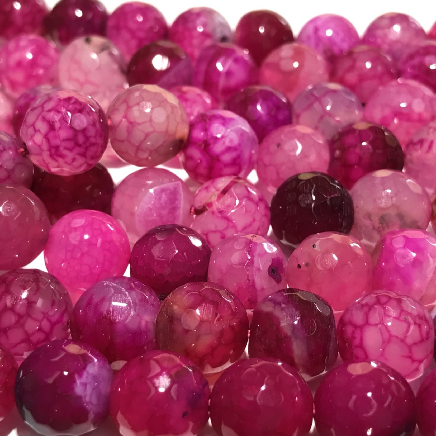 AGATE Pink Dyed 10mm Faceted