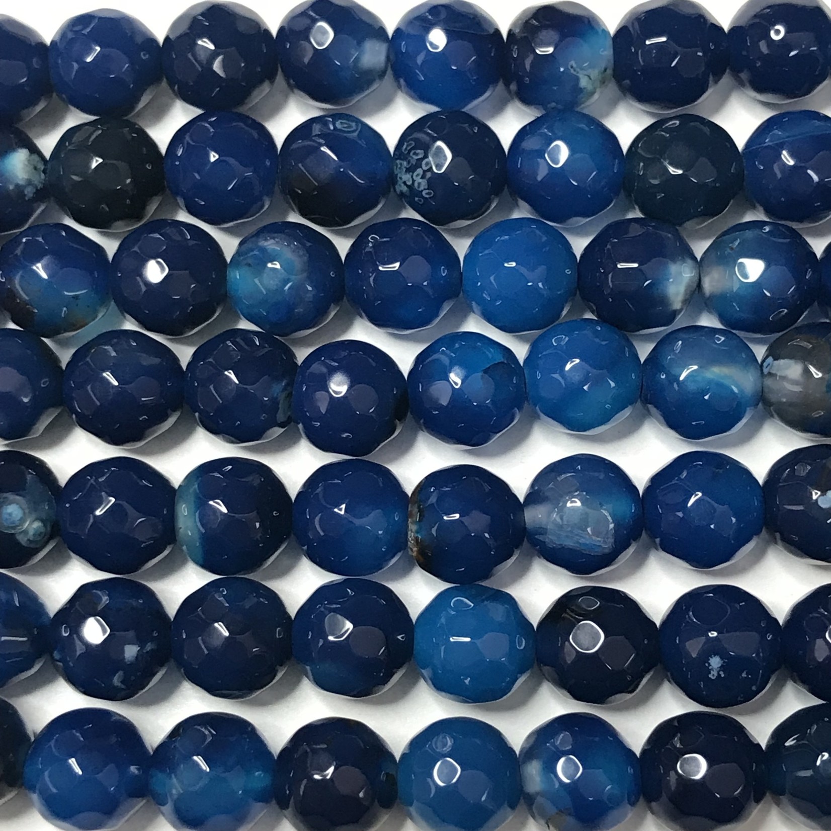 AGATE Dyed Blue 8mm Faceted