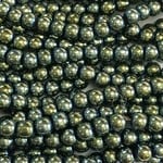 Electroplated Hematite Green 8mm Round
