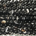 AGATE Black Natural 12mm Round