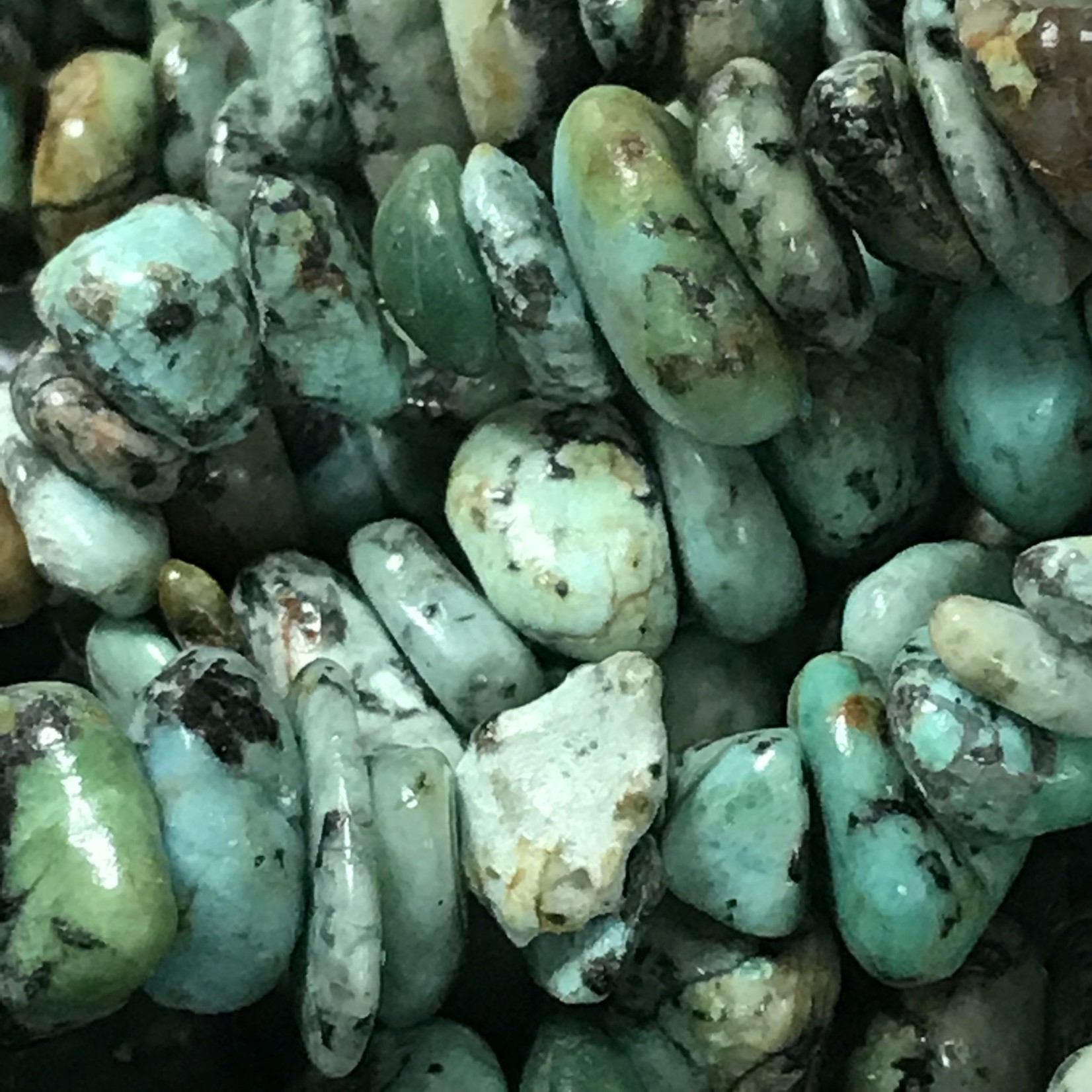 Natural AFRICAN TURQUOISE Chips Beads 32"