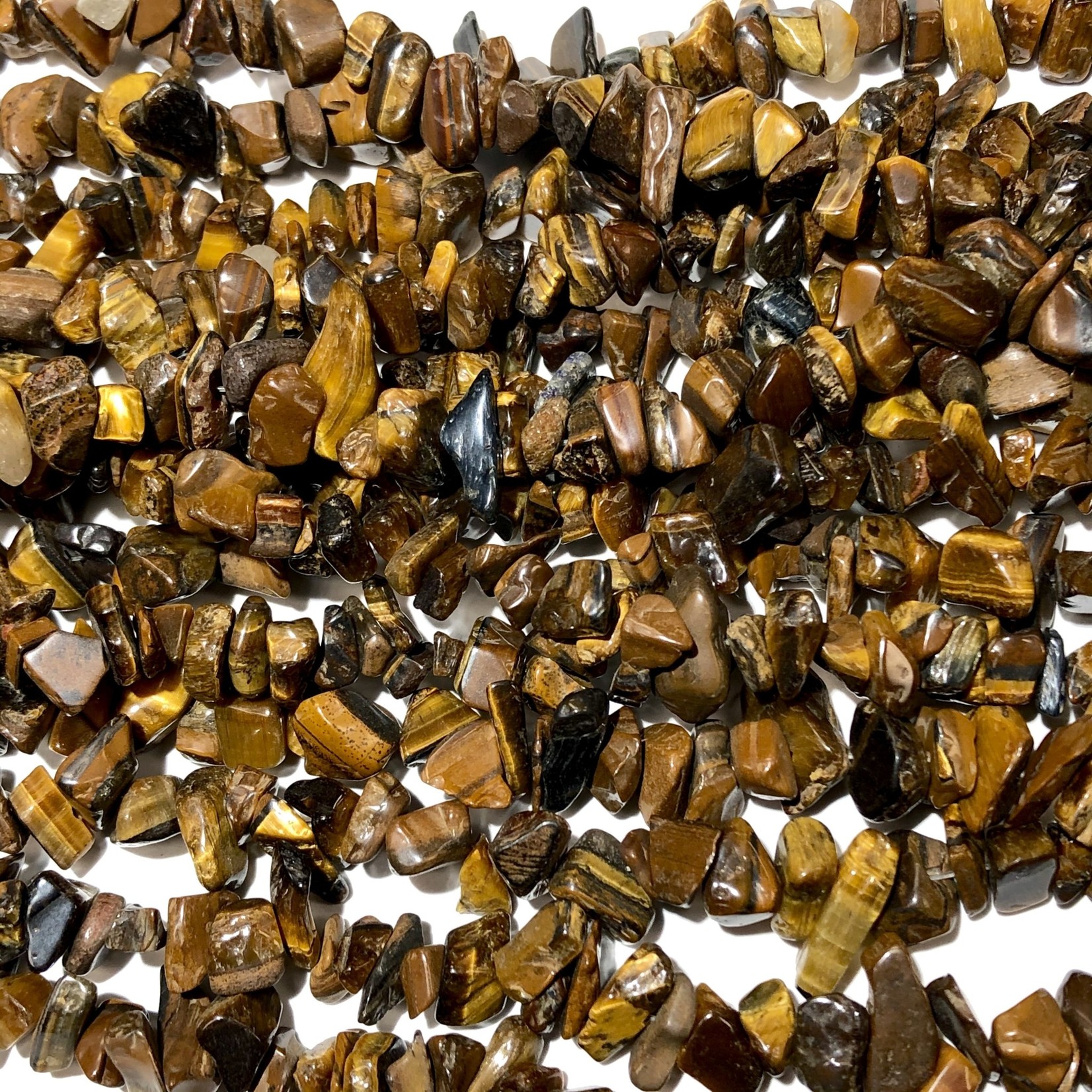 TIGER EYE Chip Beads 34" Strand