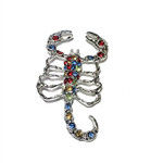 RHINESTONE Set Scorpion Silver Link/Pendant