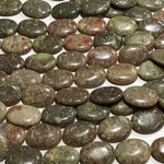 Natural Autumn Jasper (Epidote) 25 x 18mm Oval