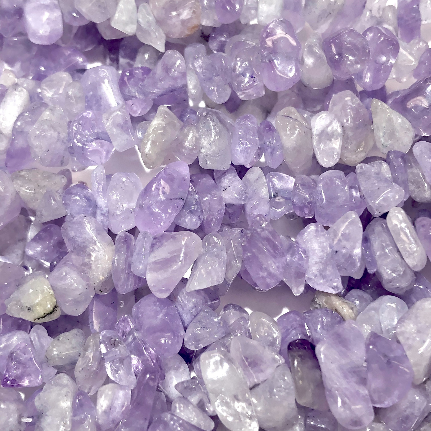 AMETHYST Chip Beads Natural Lilac 34" Strand