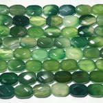 AGATE Dyed Green Oval Faceted 18x13mm