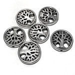 Antique Silver Alloy Tree of Life BEAD 18mm 6pcs