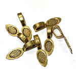 Antique Gold GLUE-ON BAILS 25x8mm 12/Pkg