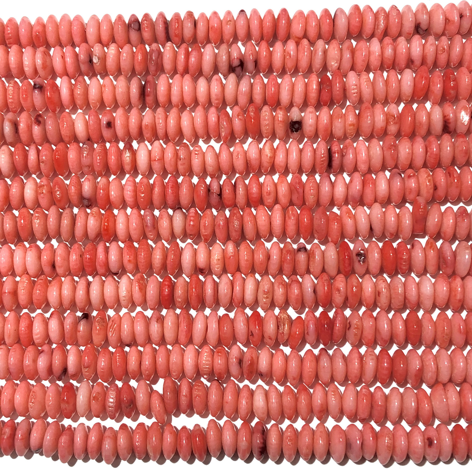 BAMBOO CORAL Natural Dyed Pink 3 x 7mm Disc