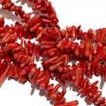 BAMBOO CORAL Natural Small Sticks Dyed Red