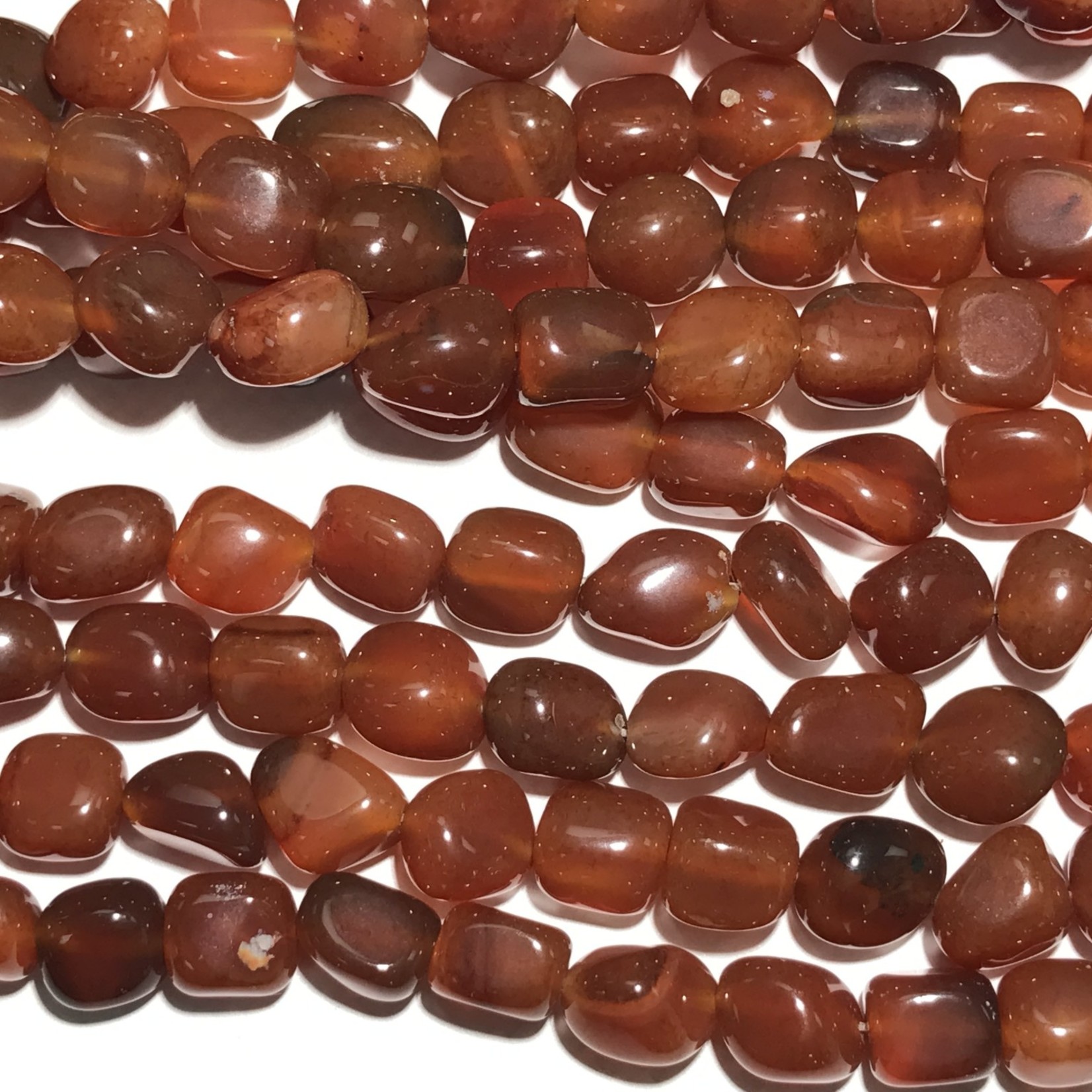 Red Agate (Carnelian) Nuggets 7-9mm