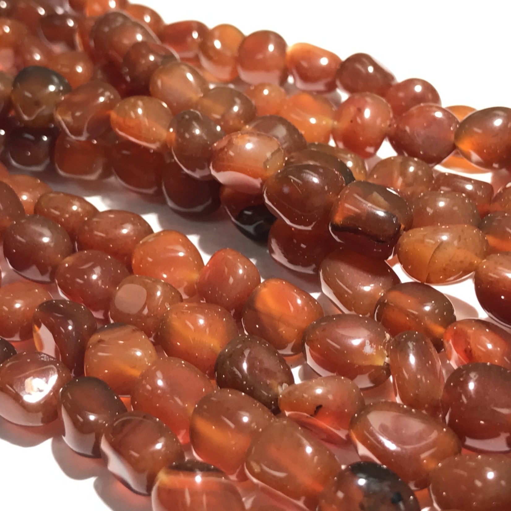 Red Agate (Carnelian) Nuggets 7-9mm