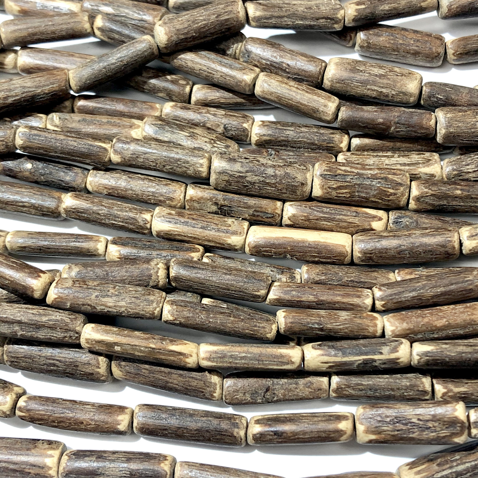 Natural COCONUT Tube Beads 15 X 5mm