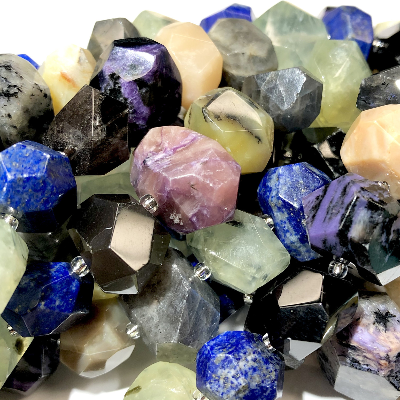 Mixed Gemstone Nuggets 18-24mm Faceted
