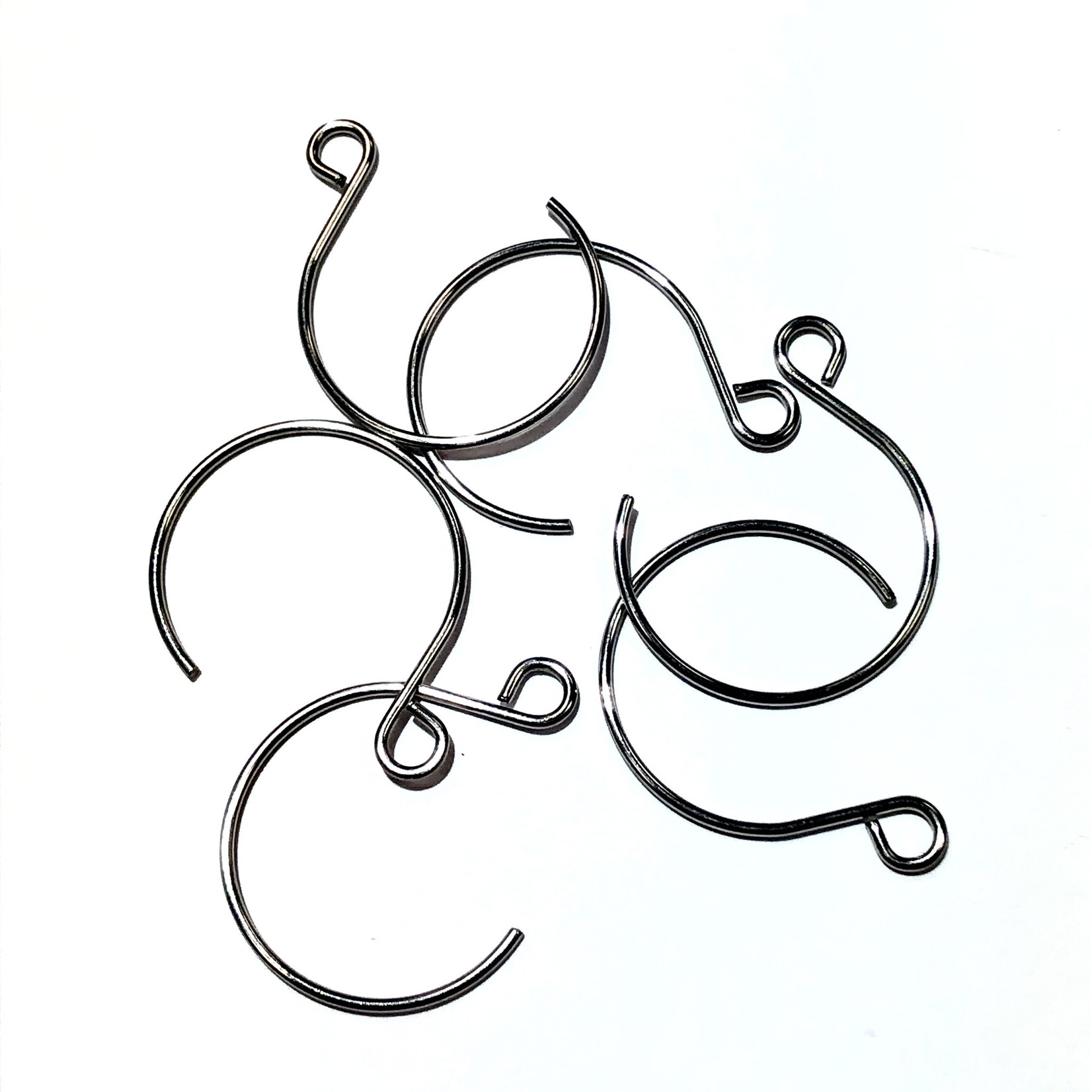 Stainless Steel 22mm Round Fishhook Earring 16pcs