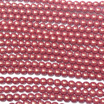 Czech Glass Pearl 3mm Cranberry Gold 150pcs