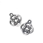 Antique Silver Celtic Knot 18mm Charm 8pcs