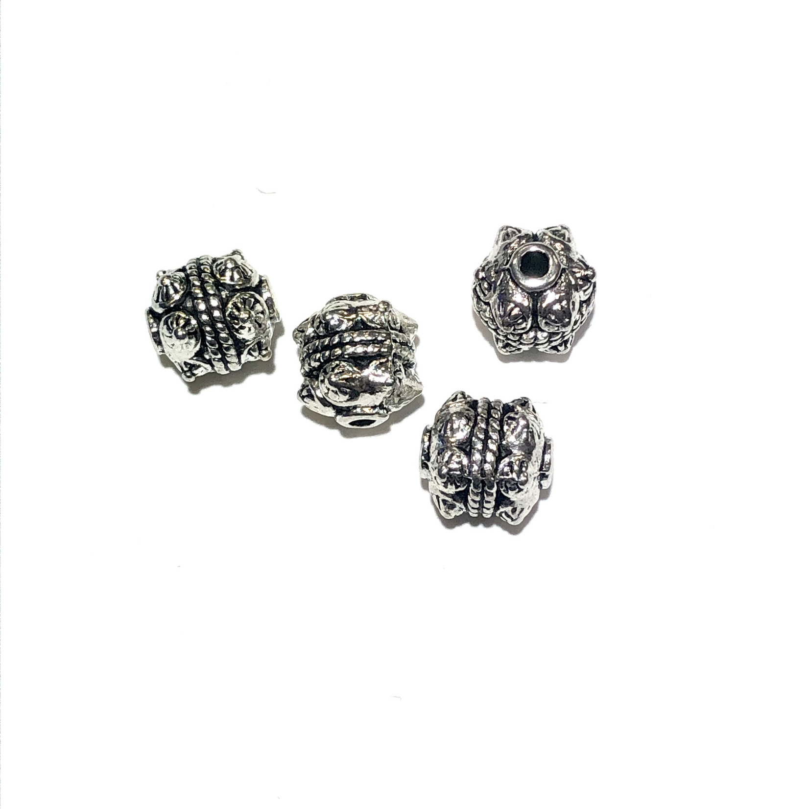 Silver Plated 11mm Heavy Brass Bead 8pcs