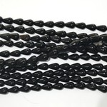 Black Agate Teardrop Beads 8 X 12mm