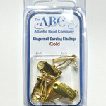 Fingernail Earring Backs 20mm Gold 6pcs