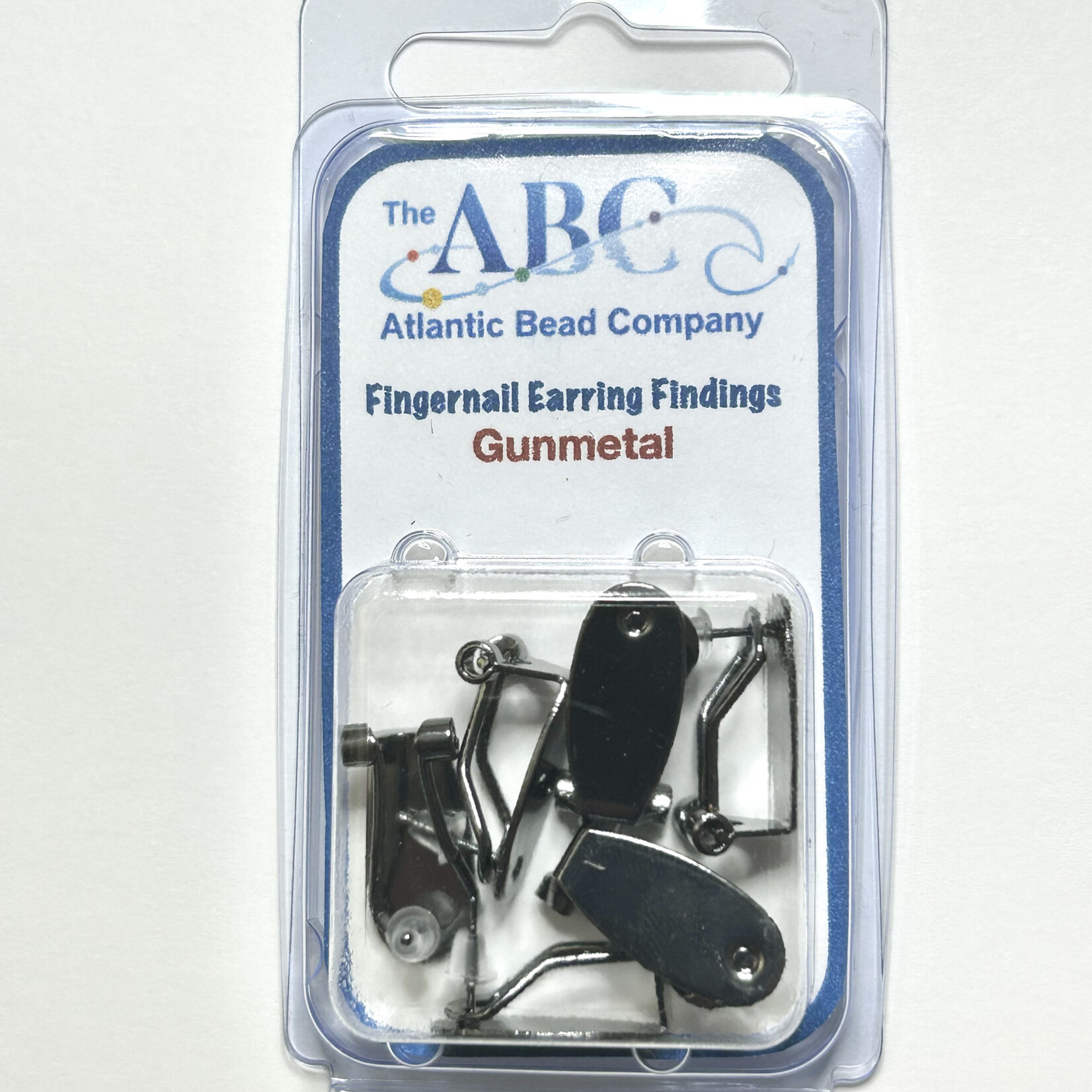 Fingernail Earring Backs 20mm Gunmetal 6pcs
