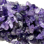 Natural Amethyst Chip Beads 16"