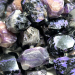 CHAROITE Natural 20 x 13mm Faceted Nuggets 1/2str